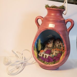 Vase décor rouge
